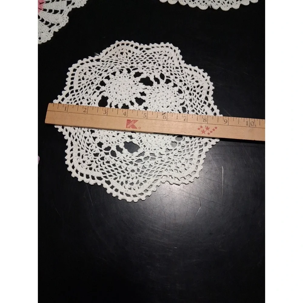 Lot Of 7 Vintage Crochet Handmade. Colorful!  Beautiful! - Picture 9 of 16